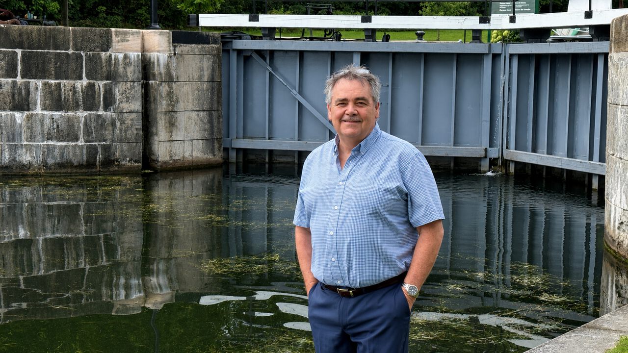 Steve Weir at a Rideau Canal lockstation